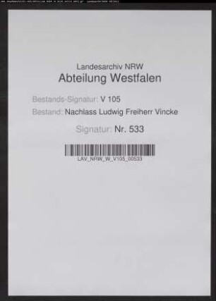 Sonstige persönliche Papiere (Einladungen, Ernennungen usw.)