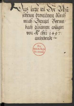 Preußische Chronik, Band 4 (recte Band 6): 1497-1520