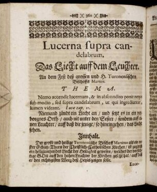 [Discursus XXIII.] Lucerna supra candelabrum. Das Liecht auff dem Leuchter