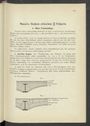 Massive Decken zwischen I-Trägern.
