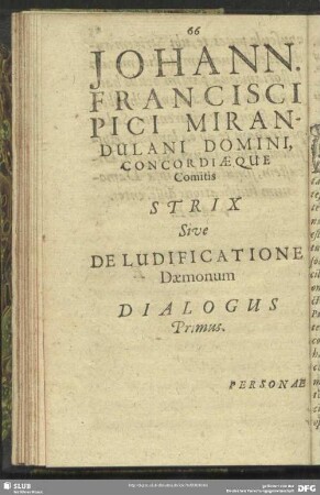 Dialogus Primus