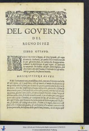 VIII. Del Governo Del Regno Di Fez.