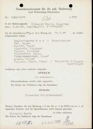 Klingler, Maria