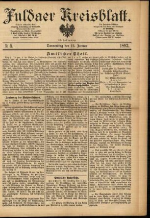 Ausgabe vom Donnerstag, den 12. Januar 1893.