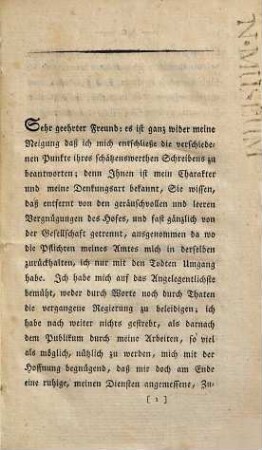 Sendschreiben über den alten Gebrauch die Cortes von Castilien zu versammeln, um über wichtige Angelegenheiten des Königreichs zu entscheiden : aus d. Spanischen übers.