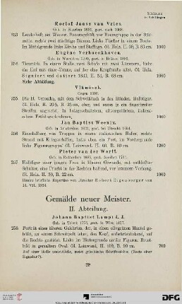Gemälde neuerer Meister: II. Abteilung (Nr. 258-281)
