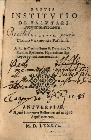Brevis institutio de salutari poenitentia Peccatoris