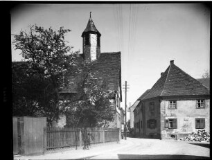 Karlsruhe - Rintheim Ortsbild mit Rathaus Ansicht der Südseite von Südosten