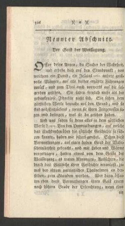 Neunter Abschnitt. Der Geist der Weissagung