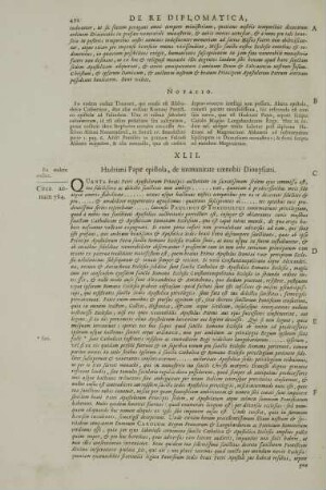 XLII. Hadriani Papae epistola, de immunitate coenobii Dionysiani.