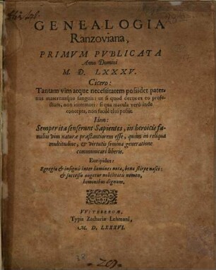 Genealogia Ranzoviana
