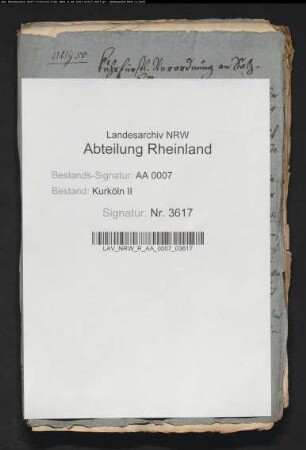 Kurfürstliche Anweisungen an Salzamt und Salzmeister zu Köln