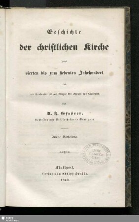 Bd. 2, Abth. 2: Allgemeine Kirchengeschichte