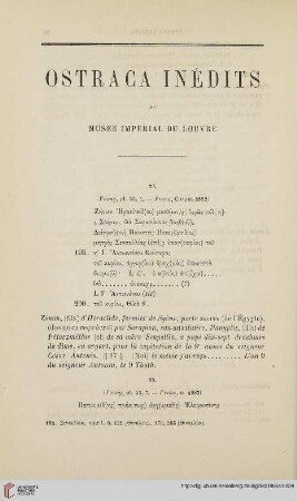 N.S. 12.1865: Ostraca inédits du Musée Impérial du Louvre, [2]