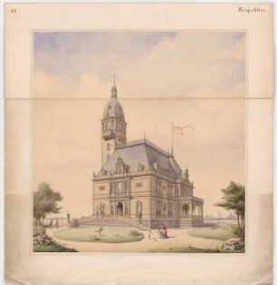 Landhaus: Perspektivische Ansicht