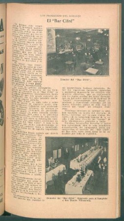 El "Bar Cifre" : Los progresos del Rosario