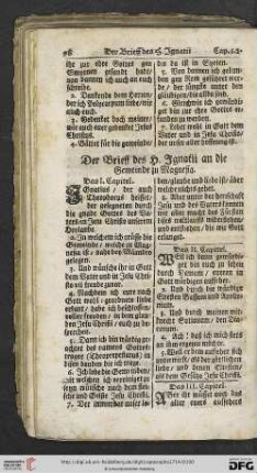 Der Brieff des H. Ignatii an die Gemeinde zu Magnesia