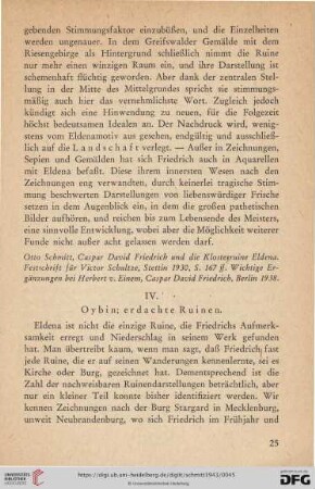IV. Oybin; erdachte Ruinen