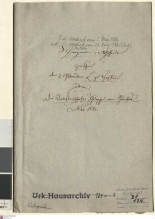 Vergleich zwischen den Landgrafen-Brüdern Wilhelm IV. von Hessen-Kassel, Ludwig IV. von Hessen-Marburg und Georg I. von Hessen-Darmstadt über die ...