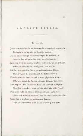 Zwölfte Elegie.