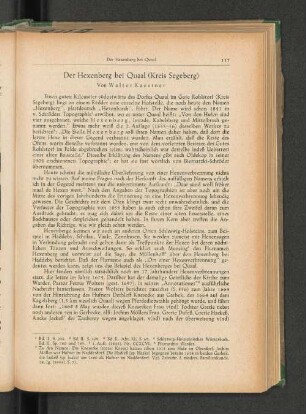 Der Hexenberg bei Quaal (Kreis Segeberg)