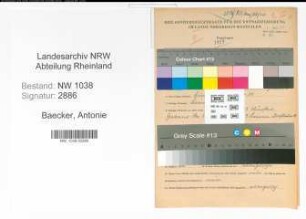 Entnazifizierung Antonie Baecker , geb. 04.06.1909 ()