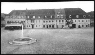Königsbrück. Marktplatz mit Springbrunnen