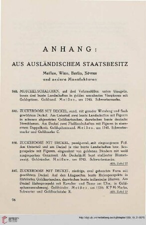 Anhang: aus ausländischem Staatsbesitz (Nr. 709-884)