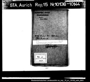 Die Genehmigung für den Dr. med. Hermann Hoffmann zur Niederlassung als praktischer Arzt in Leer