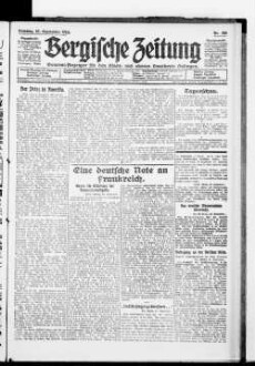 Bergische Zeitung. 1922-1935