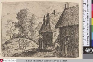 [Bauern vor ihren Häusern (4); Peasants before their cottages]