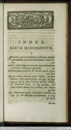 Index Rerum Memorabilium
