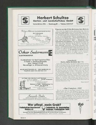 "Dat Erntefest" 1922
