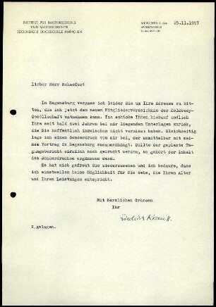 F. Krauss an W. Schaefer