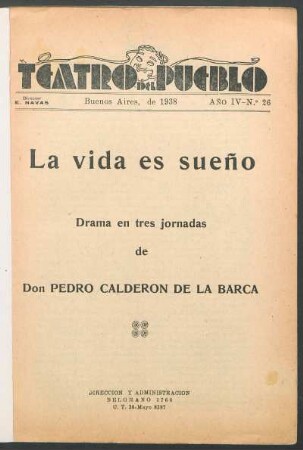 1938002600: La vida es sueño : drama en tres jornadas