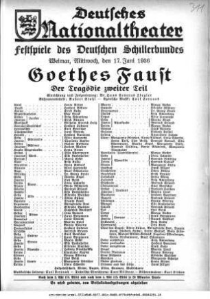 Goethes Faust Der Tragödie zweiter Teil
