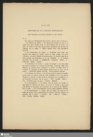 Planche XIII Couvercle Du Ciboire Précédent Art Lorrain, Seconde Moitié Du XIIe Siècle
