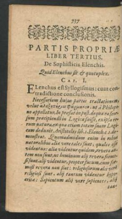 Quid Elenchus sit & quotuplex. Cap. I.
