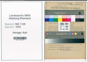Entnazifizierung Karl Herriger , geb. 09.01.1922 (Polizist)