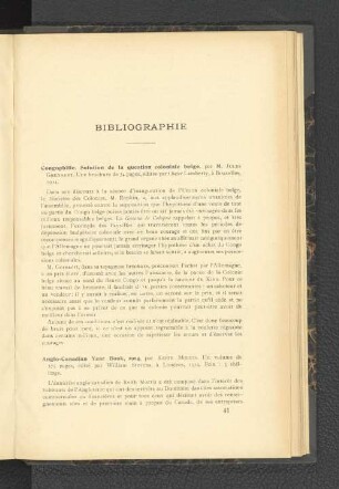 Bibliographie.