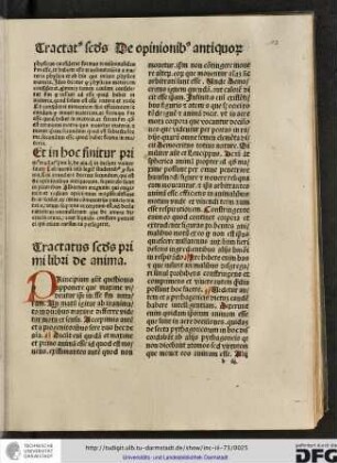 Tractatus secundus primi libri de anima.