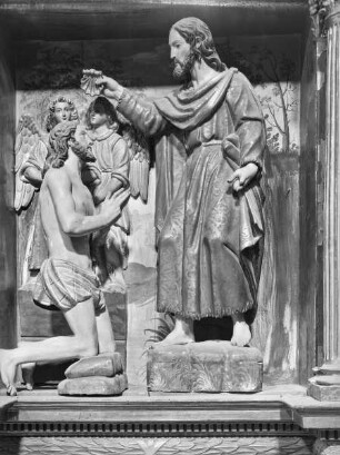 Nebenaltar, Obergeschoss, Mitte: Taufe Christi