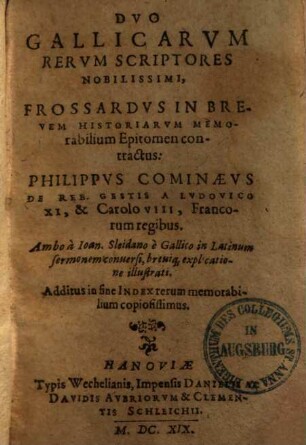 Historiarum opus omne, jam primum & breviter collectum