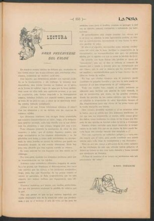 Lectura - Para precaverse del calor