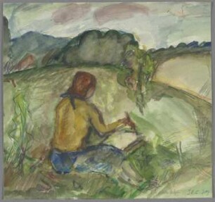Ingrid Goltzsche-Schwarz in Freyburger Landschaft