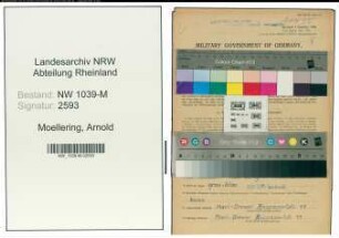 Entnazifizierung Arnold Moellering , geb. 07.03.1905 (Meister)