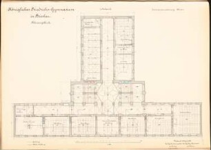 Friedrichs-Gymnasium, Breslau: Grundriss 1.OG 1:100