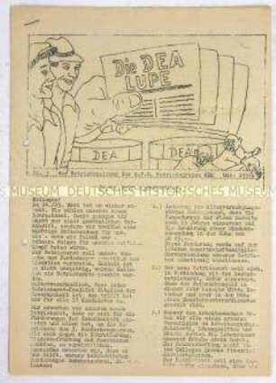 Hektografierte Zeitung der KPD-Betriebsgruppe der Deutschen Erdöl AG (DEA) Hamburg u.a. zur Betriebsratswahl und für eine geamtdeutsche Volksabstimmung über die Zukunft Deutschlands
