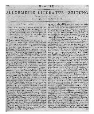 Fick, J. F.: Revolutionsgeschichte der Venezianer im Jahr 1797. [Nürnberg: Campe] 1802
