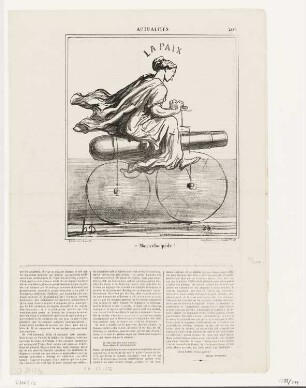 Mon vélocipède!, Blatt 209 der Folge „Actualités“, in: „Le Charivari“, Paris 1868